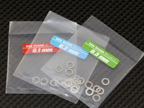 Destiny M3 Shim Set (0.1/0.2/0.3mm), 10 pcs each (D10100)