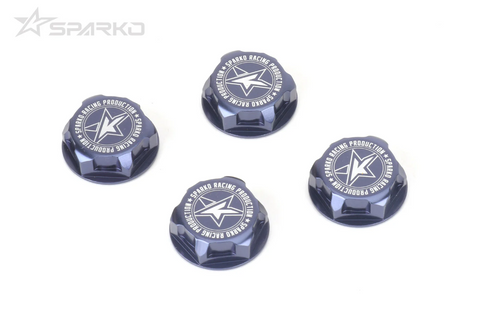 Sparko F8 - 7075 17mm Aluminum Covered Serrated Wheel Nut (Dark Blue)4PCS (F84054OP)