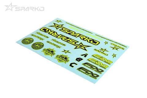 Sparko F8 - Body Sticker Set Yellow (F89004-YLOP)