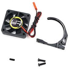 Yeah Racing Aluminum 7075 Fan Mount W/ Ya-0327 40mm Tornado Fan For 1/8 Motor Black