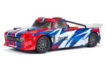 BRUSHLESS INFRACTION 4X4 MEGA RTR 1/8th Resto-Mod StreetBash Truck Red/Blue by ARRMA Converted to Brushless