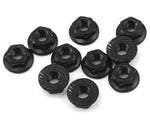 Yeah Racing 4mm Aluminium Serrated Lock Nut 10pcs (BK)